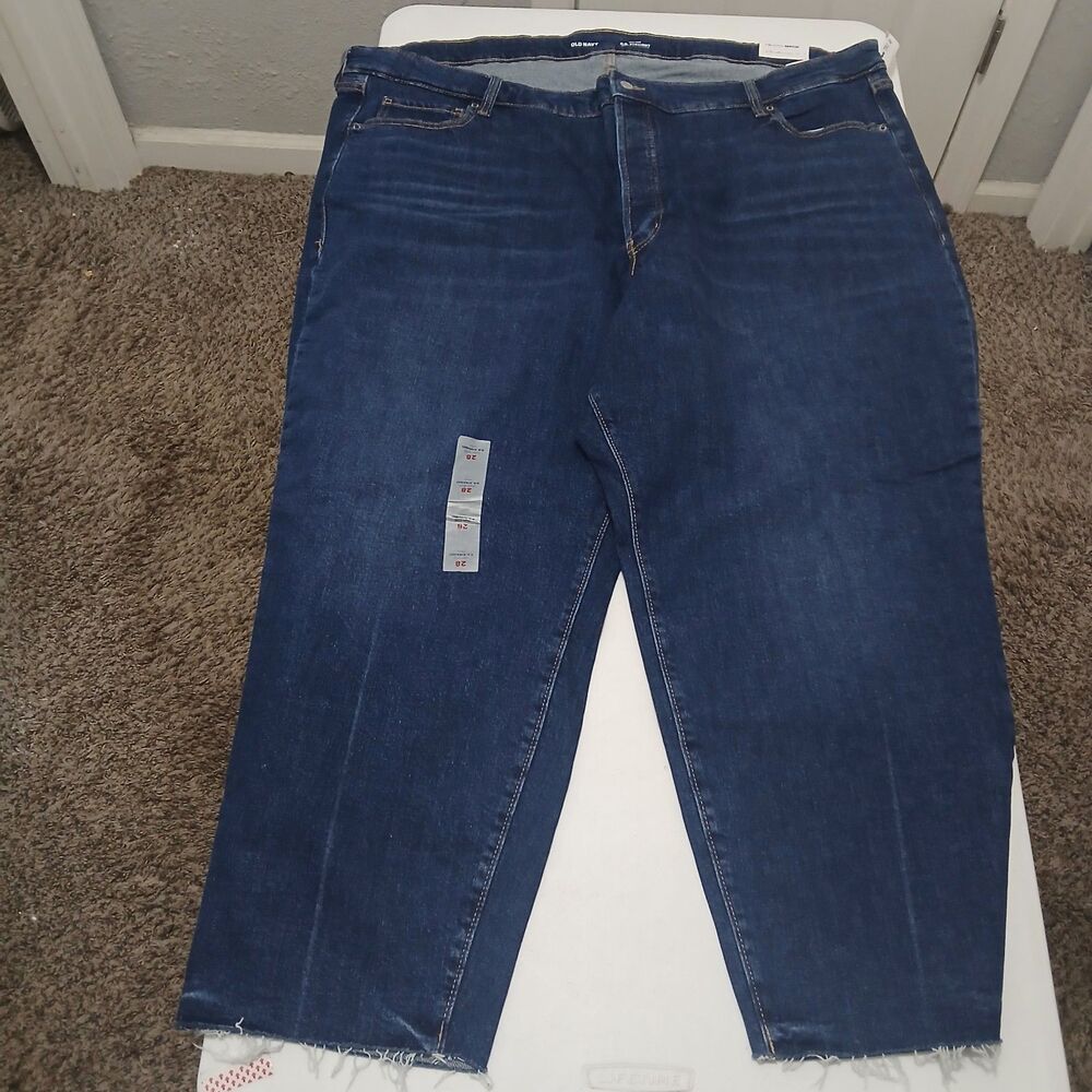 Women's O.G. Straight Dark Blue Jeans by Old Navy